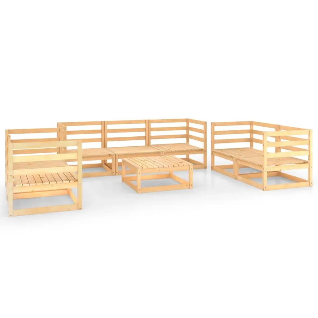 8 Piece Garden Lounge Set Solid Pinewood Price
