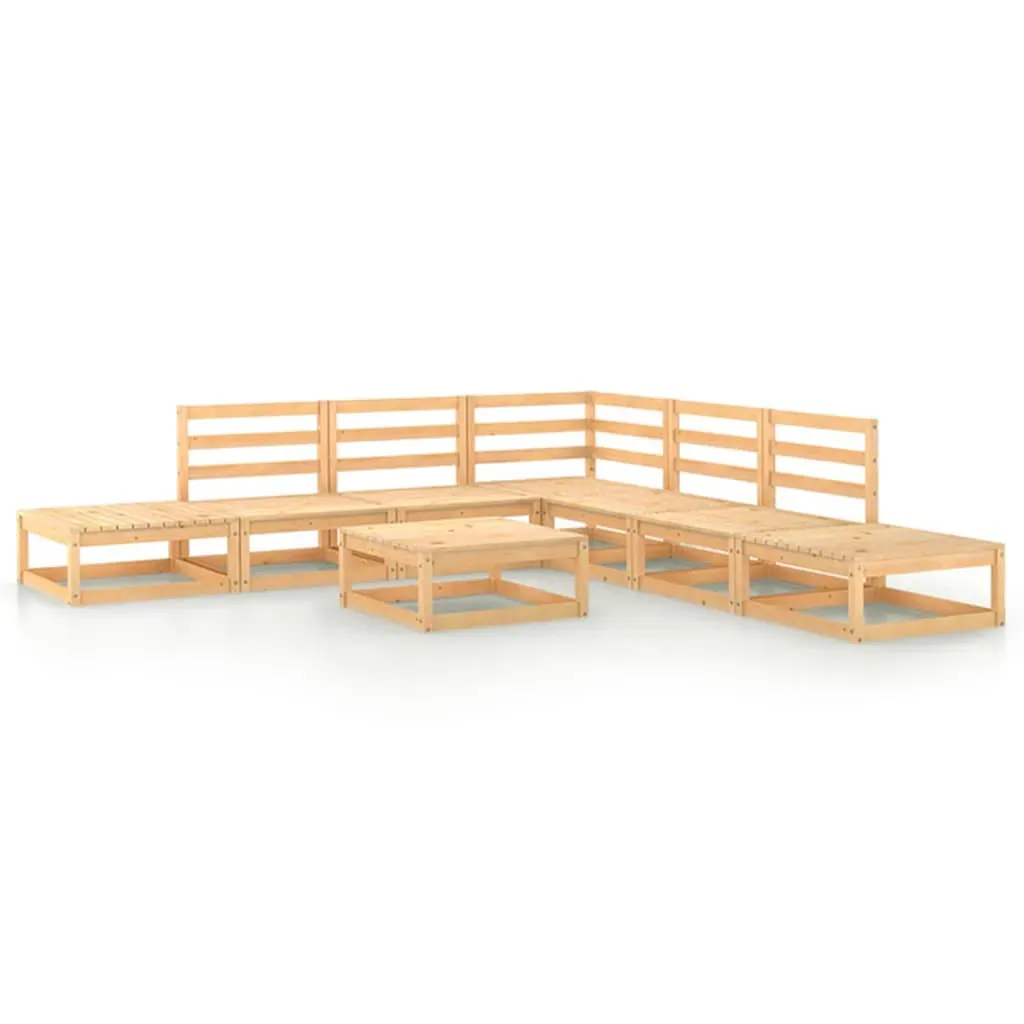 8 Piece Garden Lounge Set Solid Pinewood Price