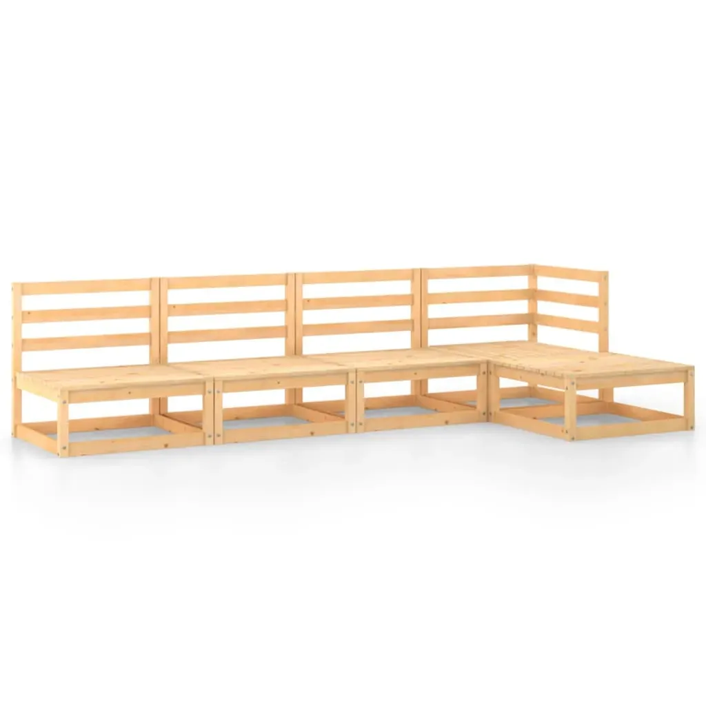 5 Piece Garden Lounge Set Solid Pinewood Price