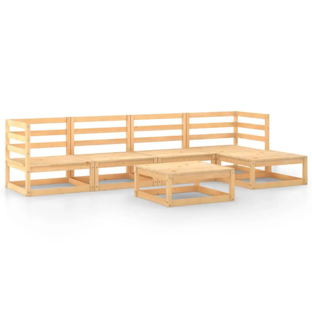 6 Piece Garden Lounge Set Solid Pinewood Price