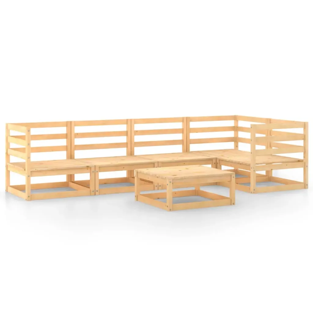 6 Piece Garden Lounge Set Solid Pinewood Price