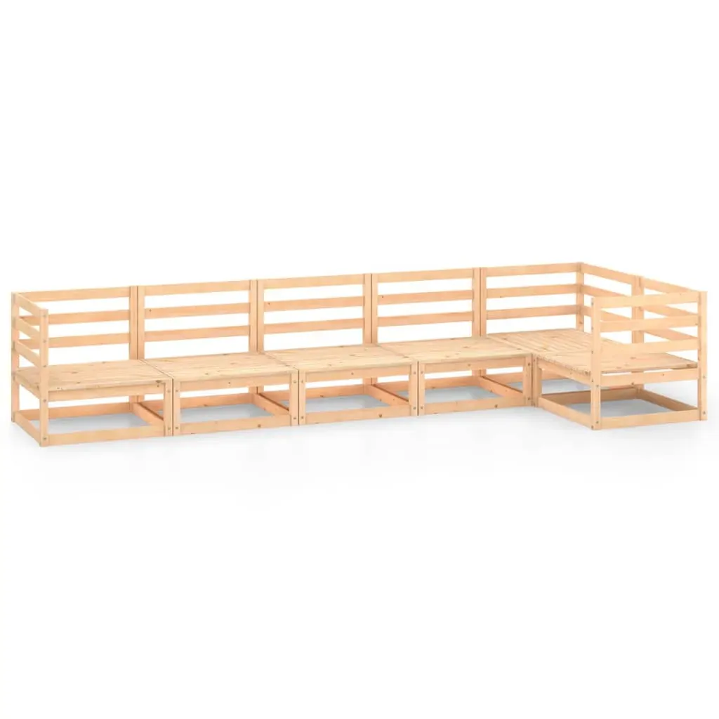 6 Piece Garden Lounge Set Solid Pinewood Price