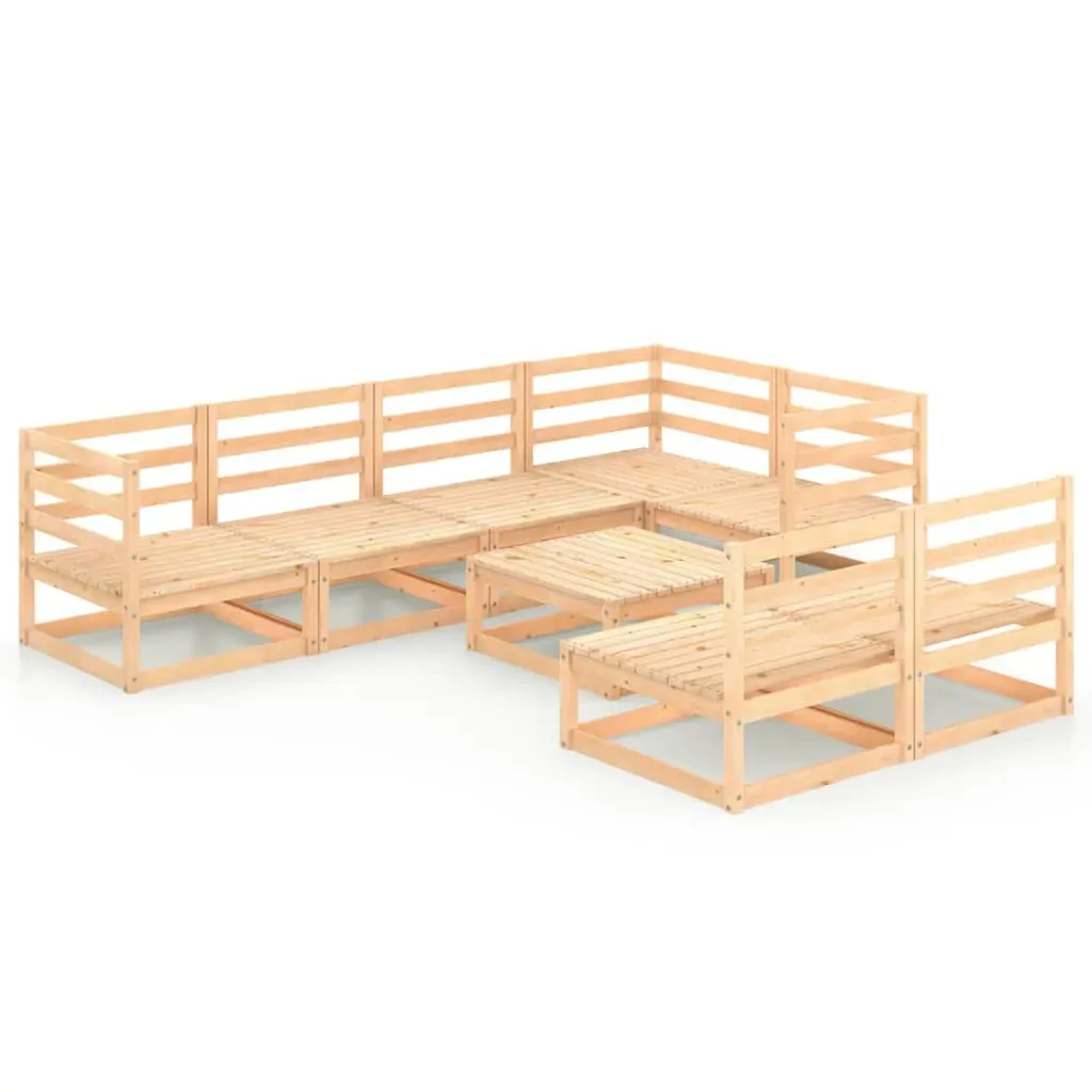 8 Piece Garden Lounge Set Solid Pinewood Price