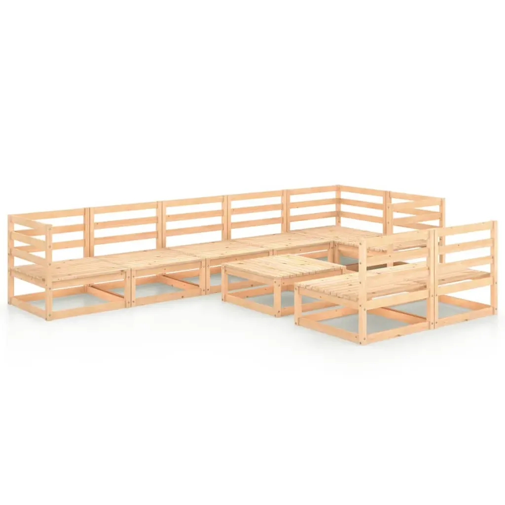 9 Piece Garden Lounge Set Solid Pinewood Price