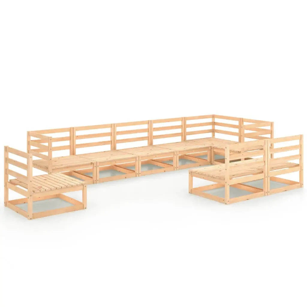 9 Piece Garden Lounge Set Solid Pinewood Price
