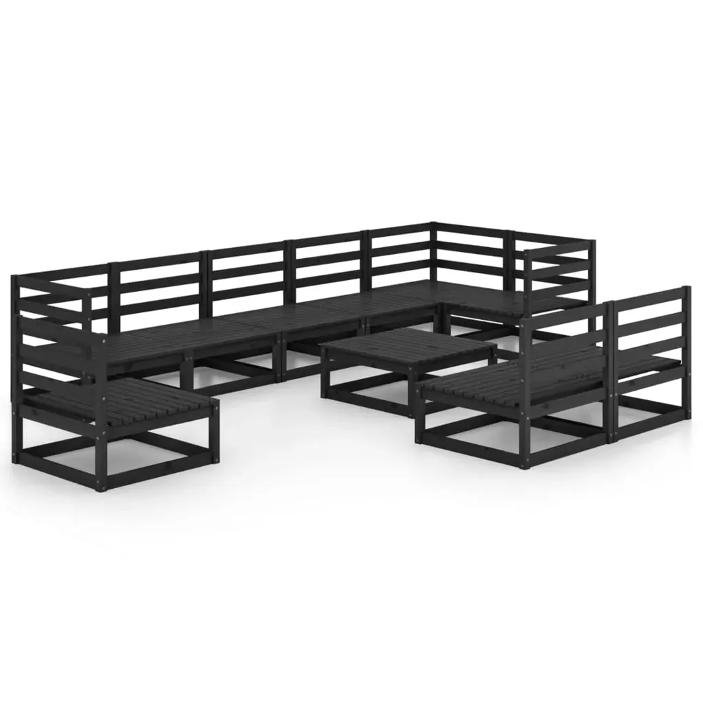 10 Piece Garden Lounge Set Solid Pinewood Price