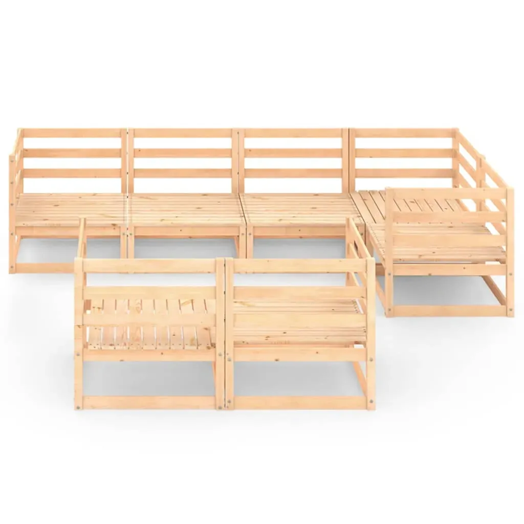 7 Piece Garden Lounge Set Solid Pinewood Price