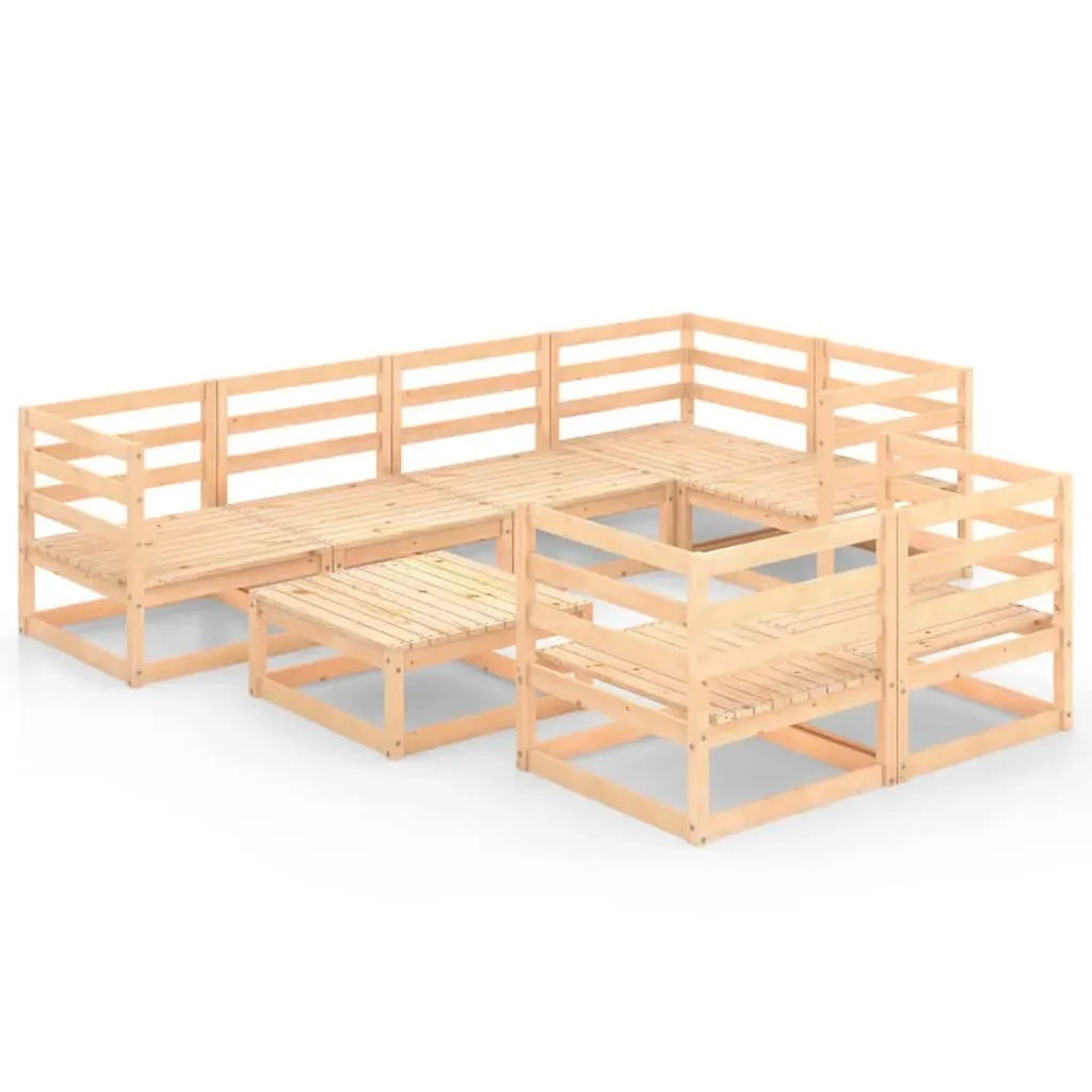 8 Piece Garden Lounge Set Solid Pinewood Price