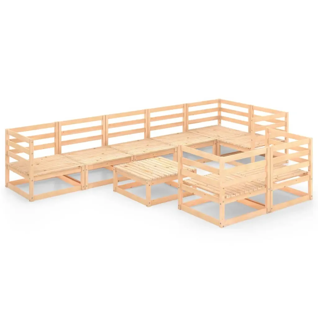 9 Piece Garden Lounge Set Solid Pinewood Price