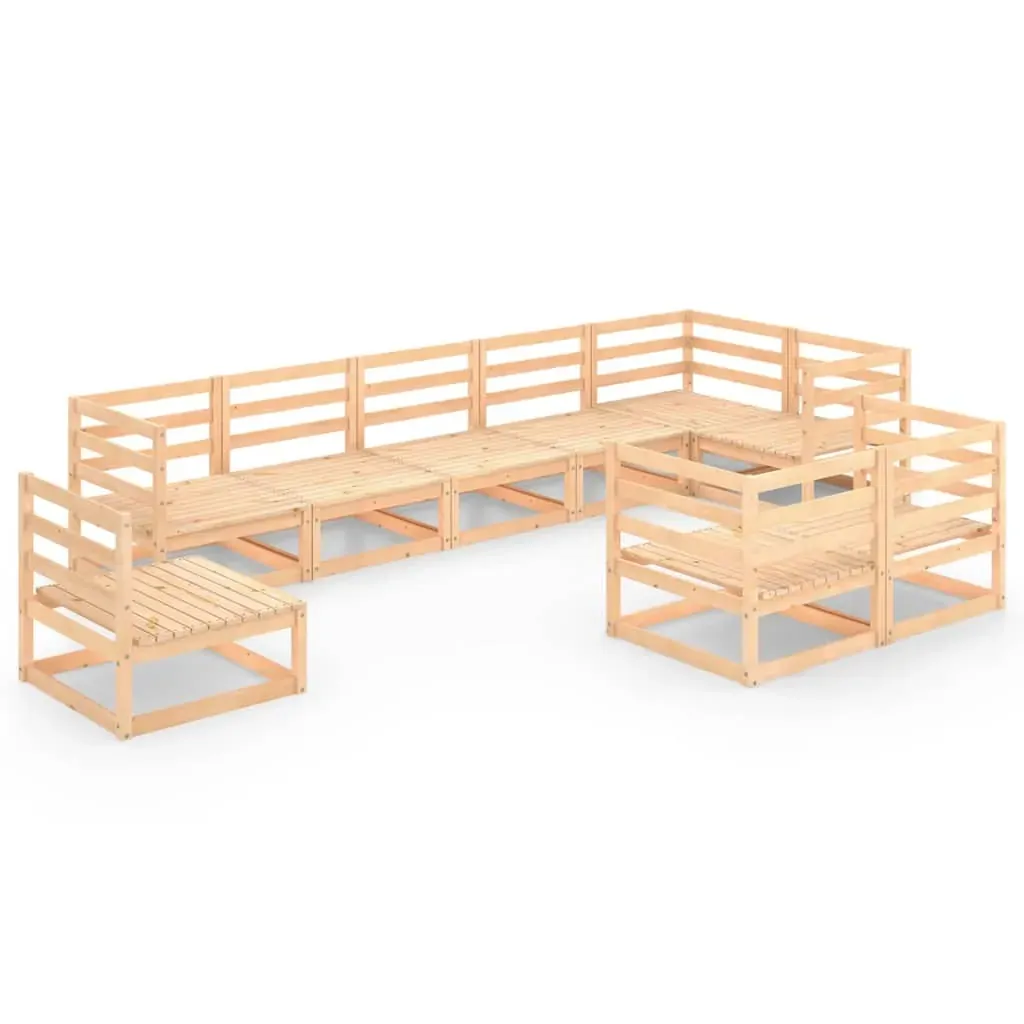 9 Piece Garden Lounge Set Solid Pinewood Price