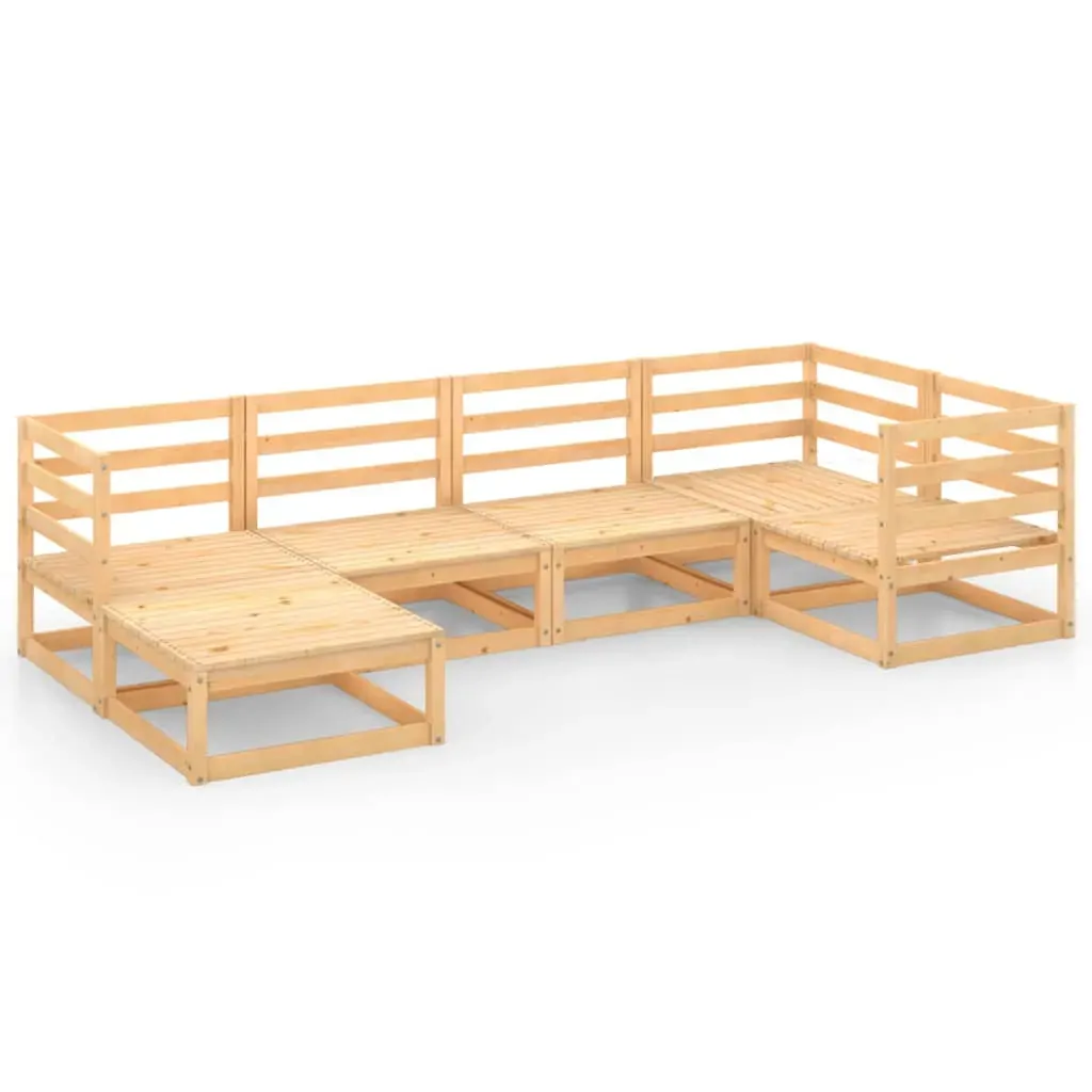 6 Piece Garden Lounge Set Solid Pinewood Price