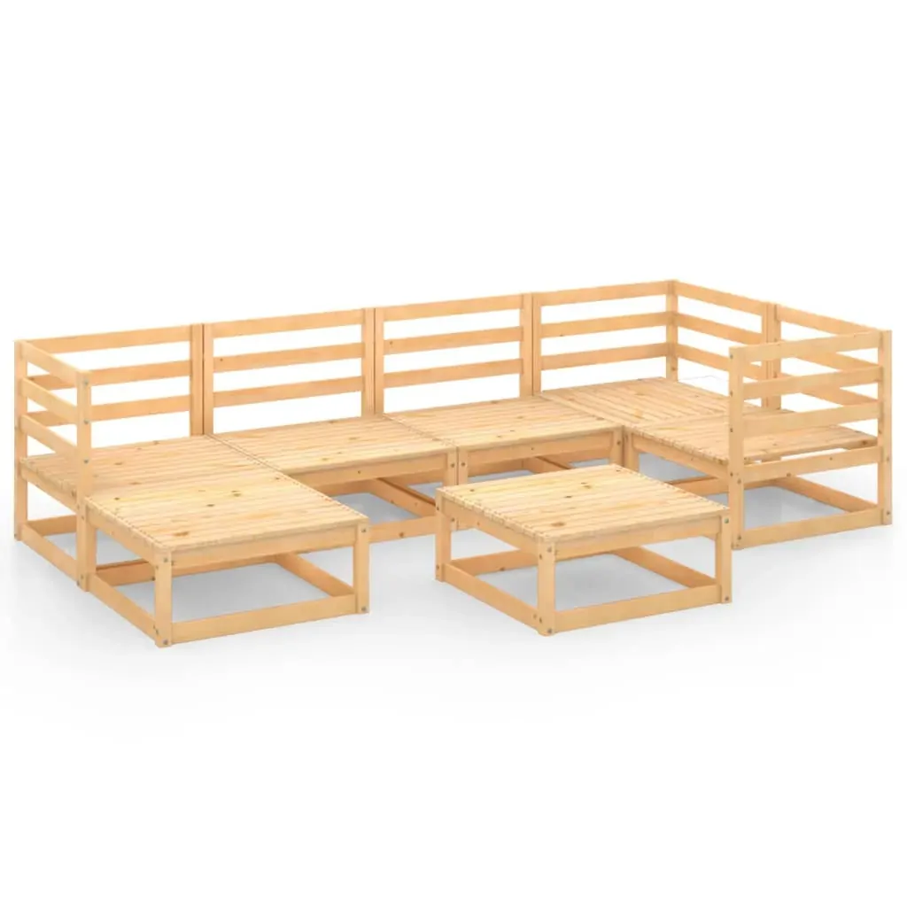 7 Piece Garden Lounge Set Solid Pinewood Price