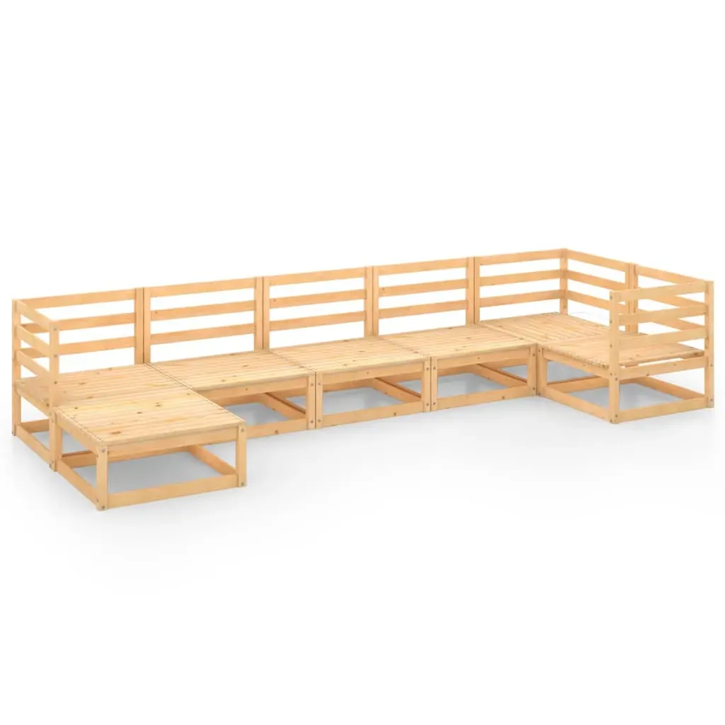 7 Piece Garden Lounge Set Solid Pinewood Price