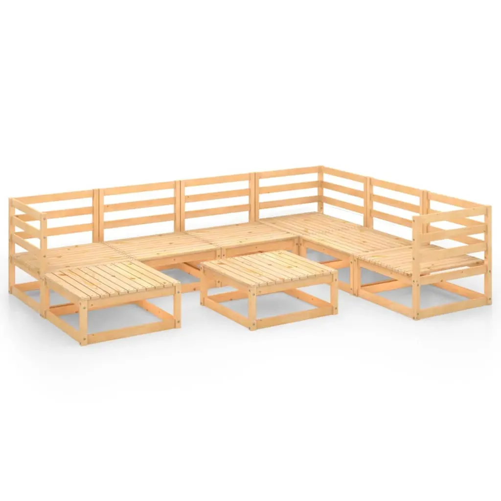 8 Piece Garden Lounge Set Solid Pinewood Price
