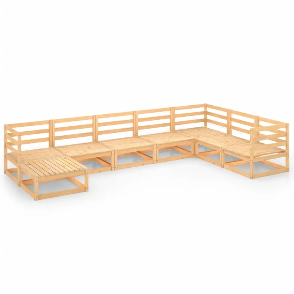 8 Piece Garden Lounge Set Solid Pinewood Price