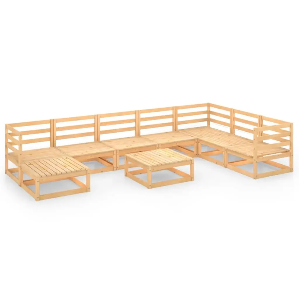 9 Piece Garden Lounge Set Solid Pinewood Price