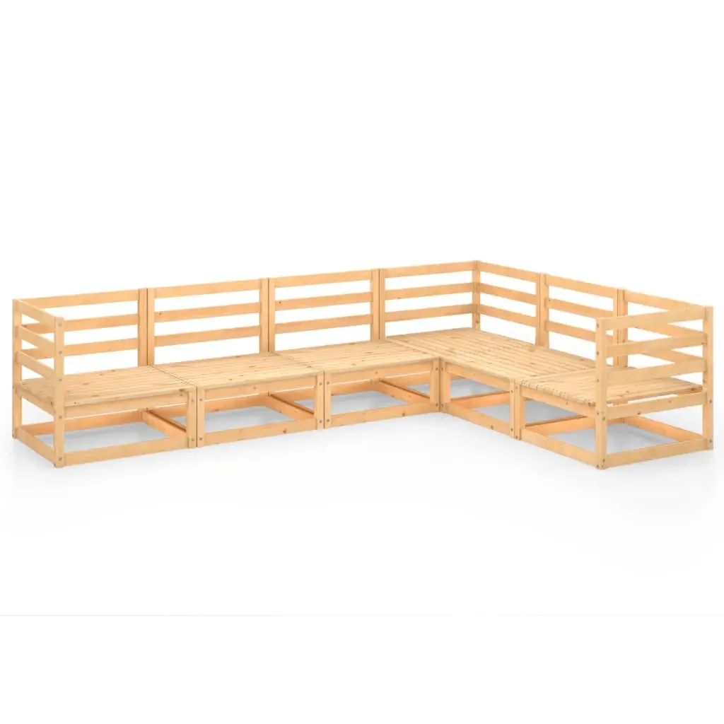 6 Piece Garden Lounge Set Solid Pinewood Price