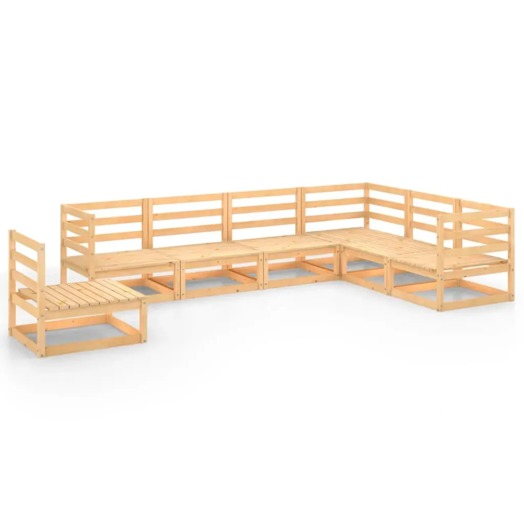 7 Piece Garden Lounge Set Solid Pinewood Price