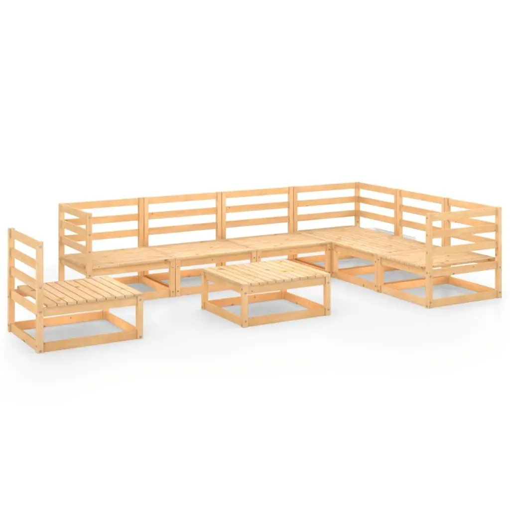 8 Piece Garden Lounge Set Solid Pinewood Price