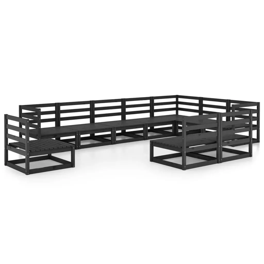 10 Piece Garden Lounge Set Solid Pinewood Price