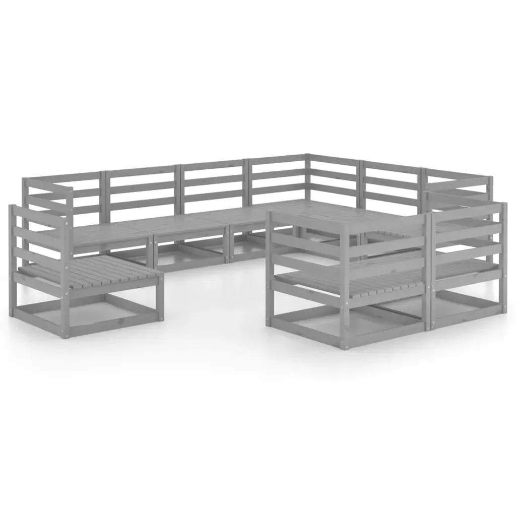 9 Piece Garden Lounge Set Solid Pinewood Price