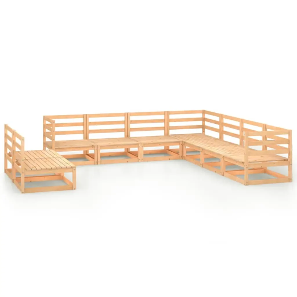 9 Piece Garden Lounge Set Solid Pinewood Price