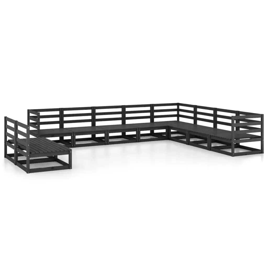 10 Piece Garden Lounge Set Solid Pinewood Price