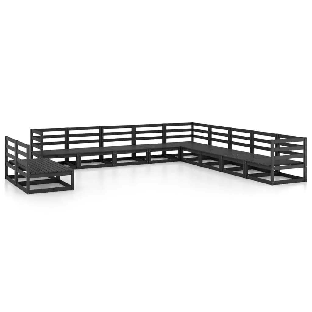 11 Piece Garden Lounge Set Solid Pinewood Price