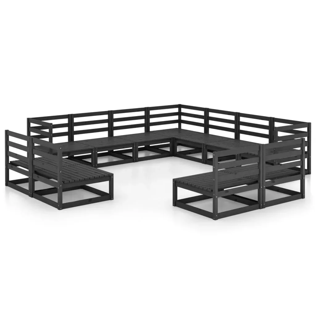 11 Piece Garden Lounge Set Solid Pinewood Price