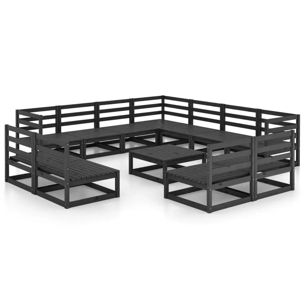 12 Piece Garden Lounge Set Solid Pinewood Price