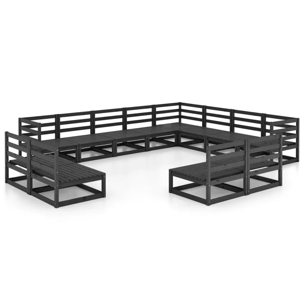 12 Piece Garden Lounge Set Solid Pinewood Price
