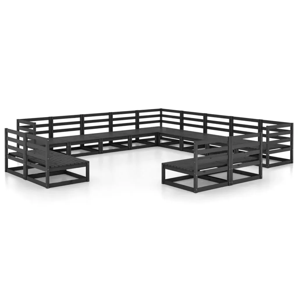 13 Piece Garden Lounge Set Solid Pinewood Price