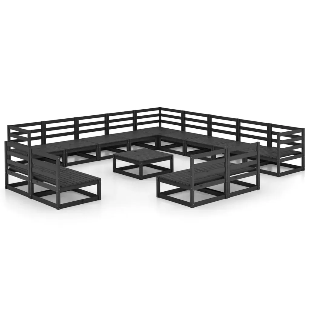 14 Piece Garden Lounge Set Solid Pinewood Price