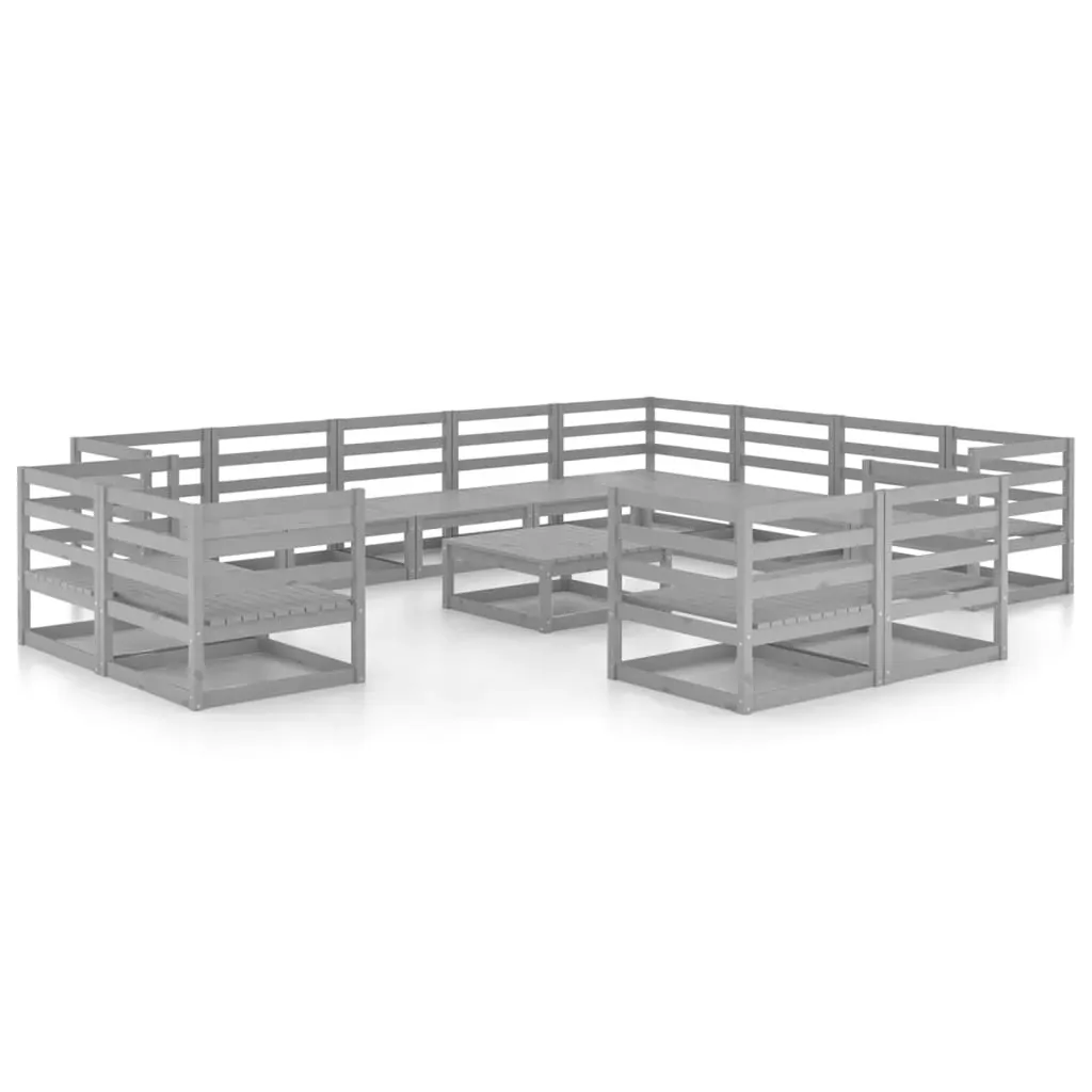 13 Piece Garden Lounge Set Solid Pinewood Price