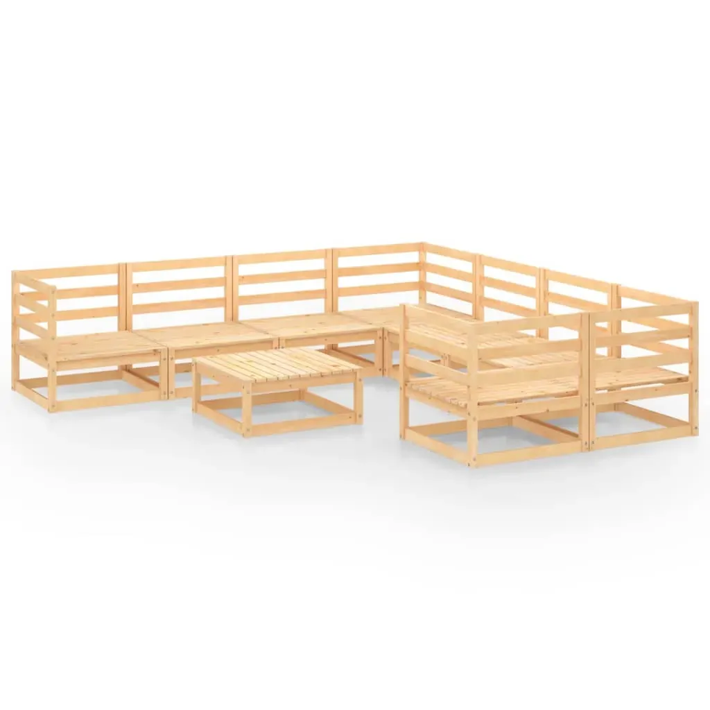 9 Piece Garden Lounge Set Solid Pinewood Price