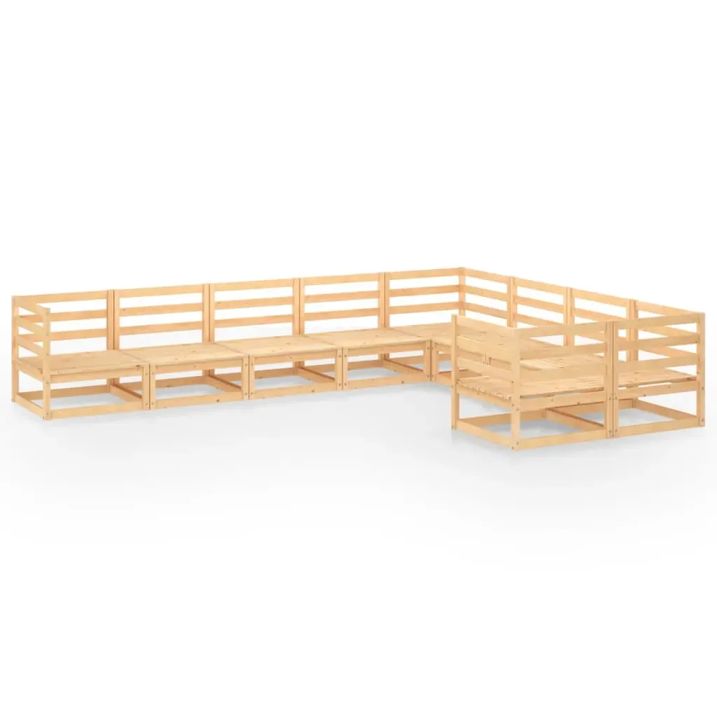 9 Piece Garden Lounge Set Solid Pinewood Price