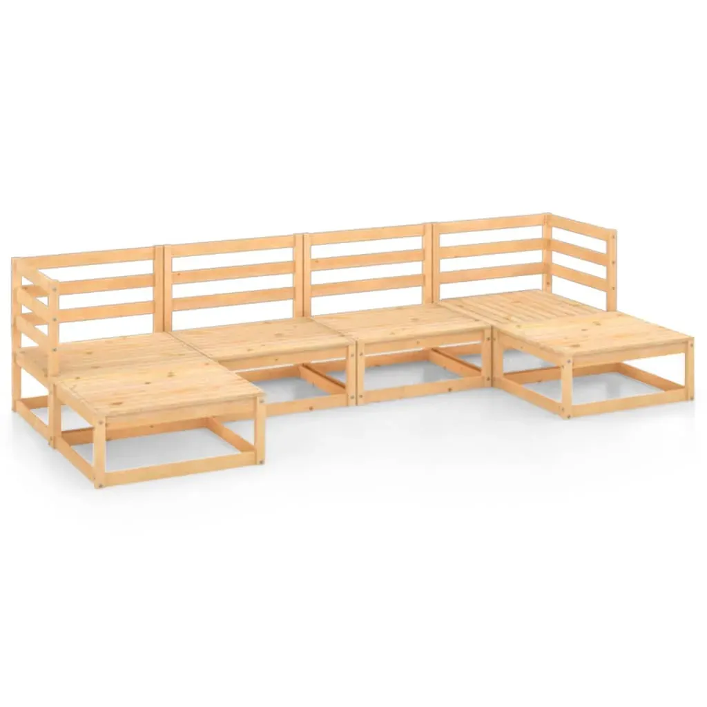 6 Piece Garden Lounge Set Solid Pinewood Price