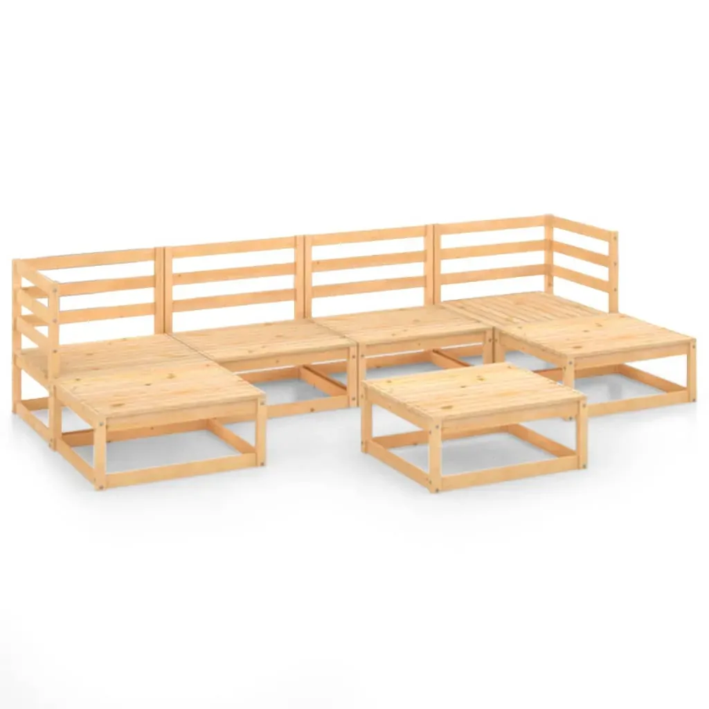 7 Piece Garden Lounge Set Solid Pinewood Price