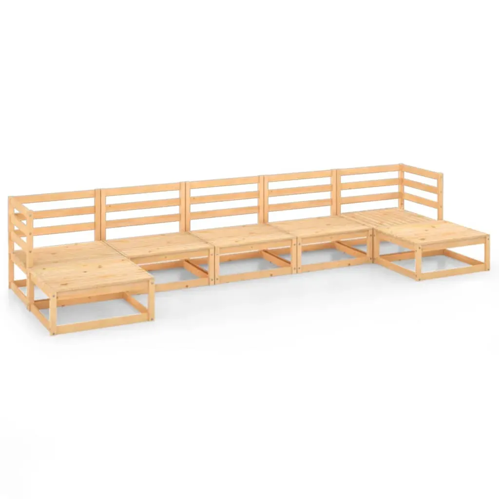 7 Piece Garden Lounge Set Solid Pinewood Price