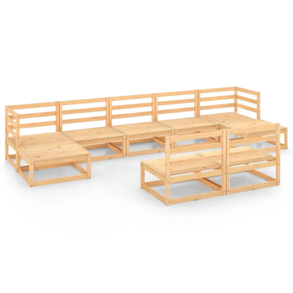 9 Piece Garden Lounge Set Solid Pinewood Price