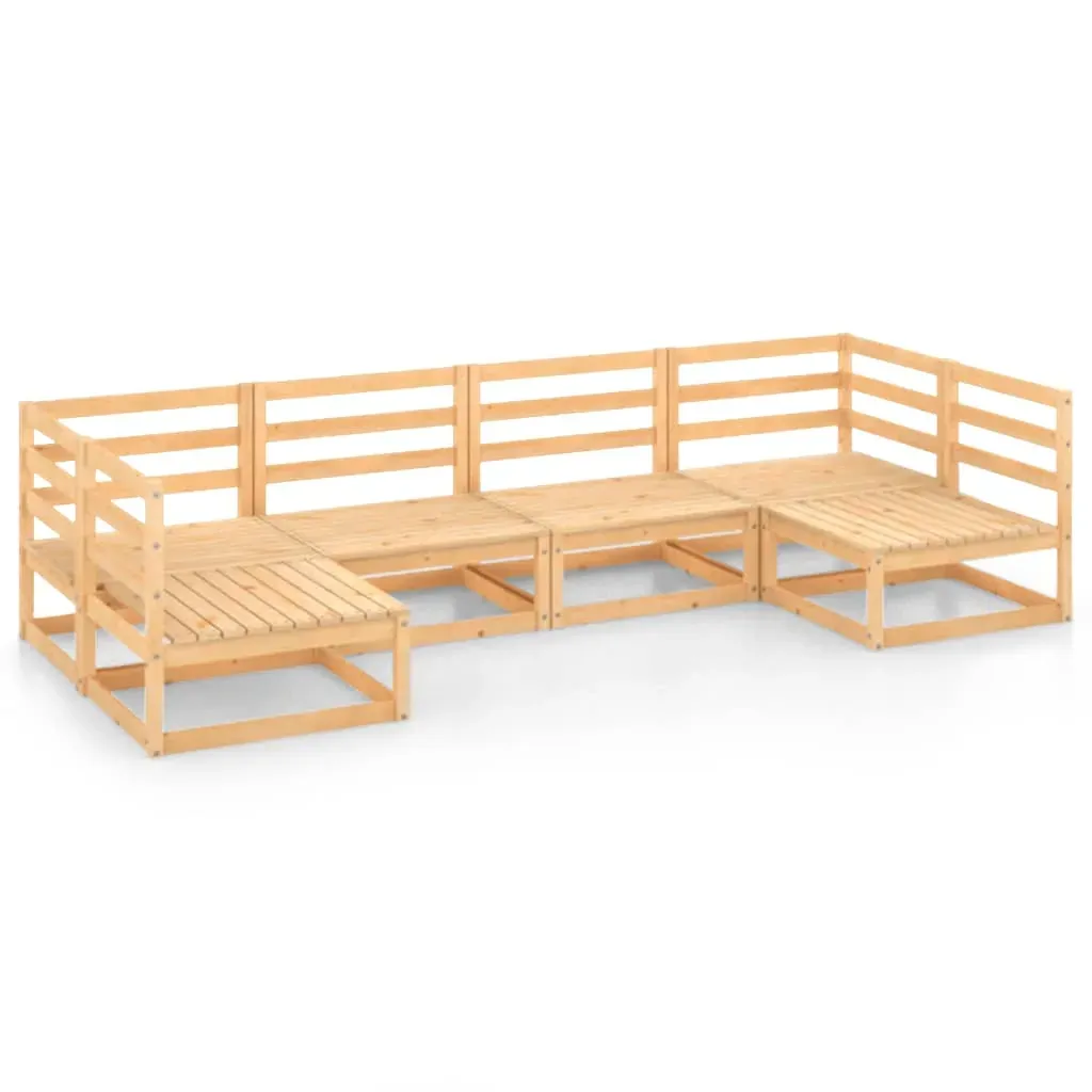 6 Piece Garden Lounge Set Solid Pinewood Price