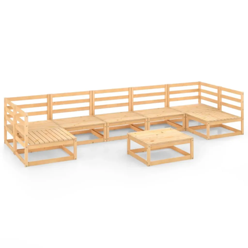8 Piece Garden Lounge Set Solid Pinewood Price