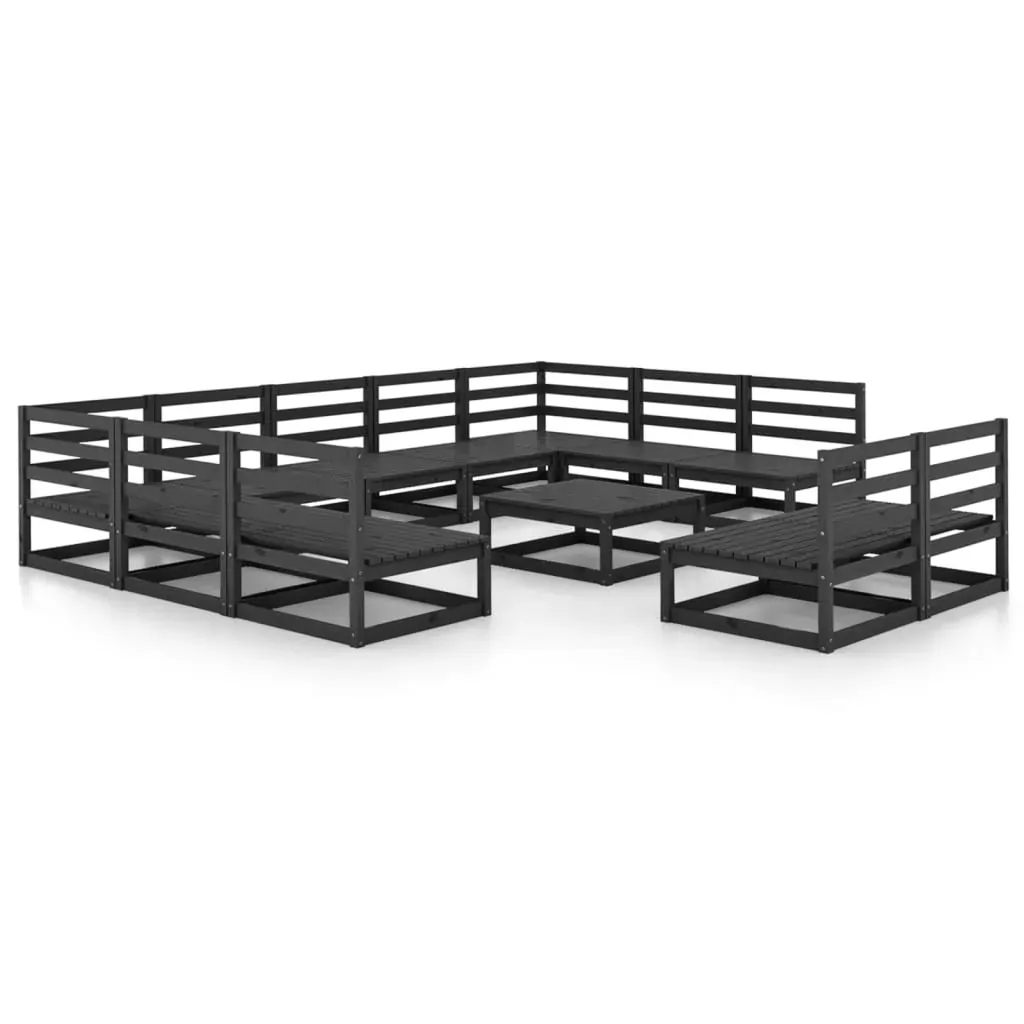 12 Piece Garden Lounge Set Solid Pinewood Price