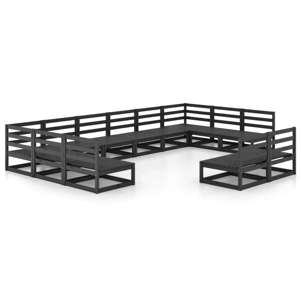 12 Piece Garden Lounge Set Solid Pinewood Price