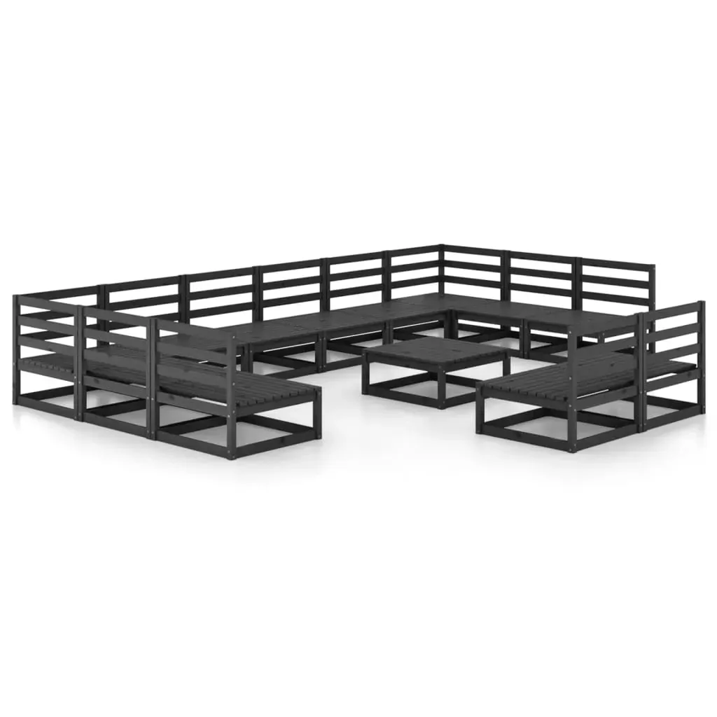 13 Piece Garden Lounge Set Solid Pinewood Price