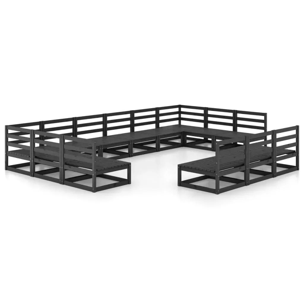13 Piece Garden Lounge Set Solid Pinewood Price