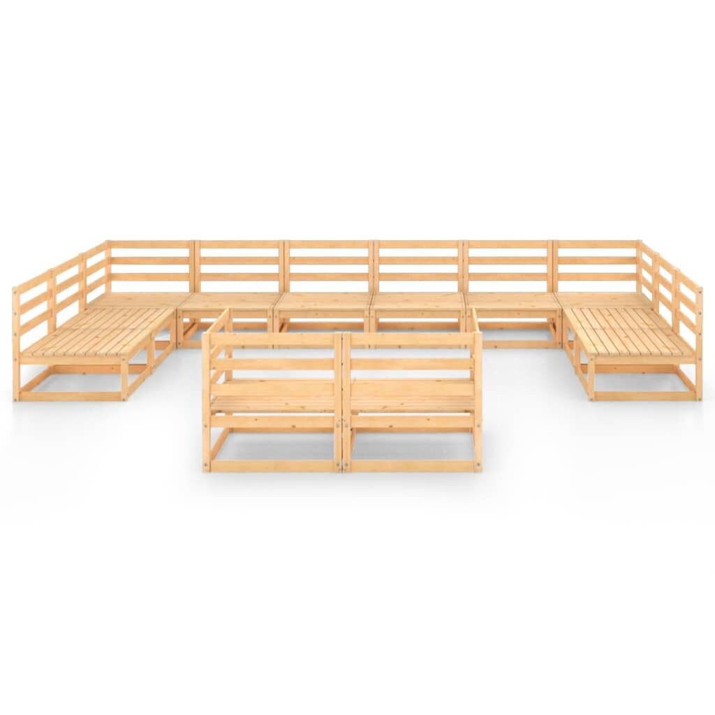 12 Piece Garden Lounge Set Solid Pinewood Price