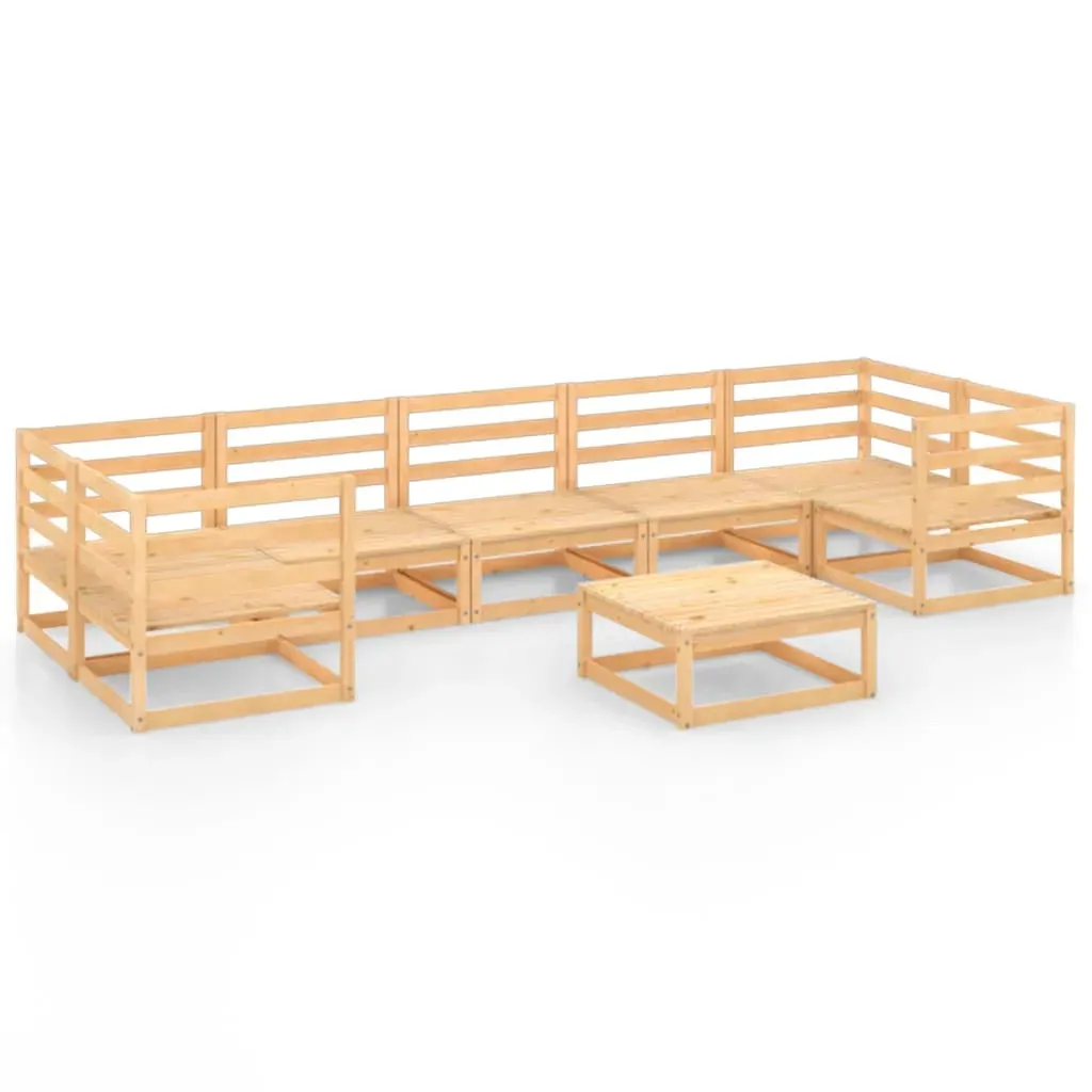 8 Piece Garden Lounge Set Solid Pinewood Price