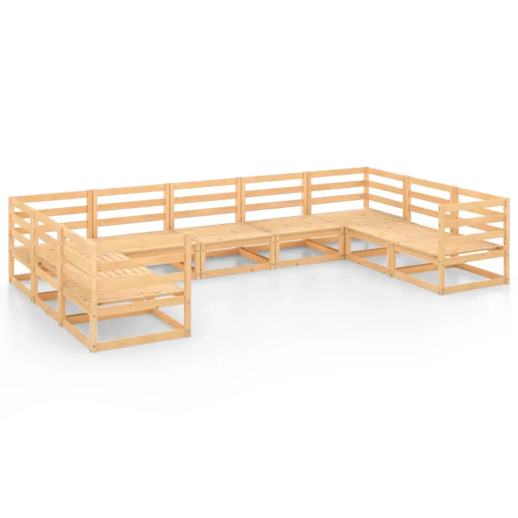 9 Piece Garden Lounge Set Solid Pinewood Price