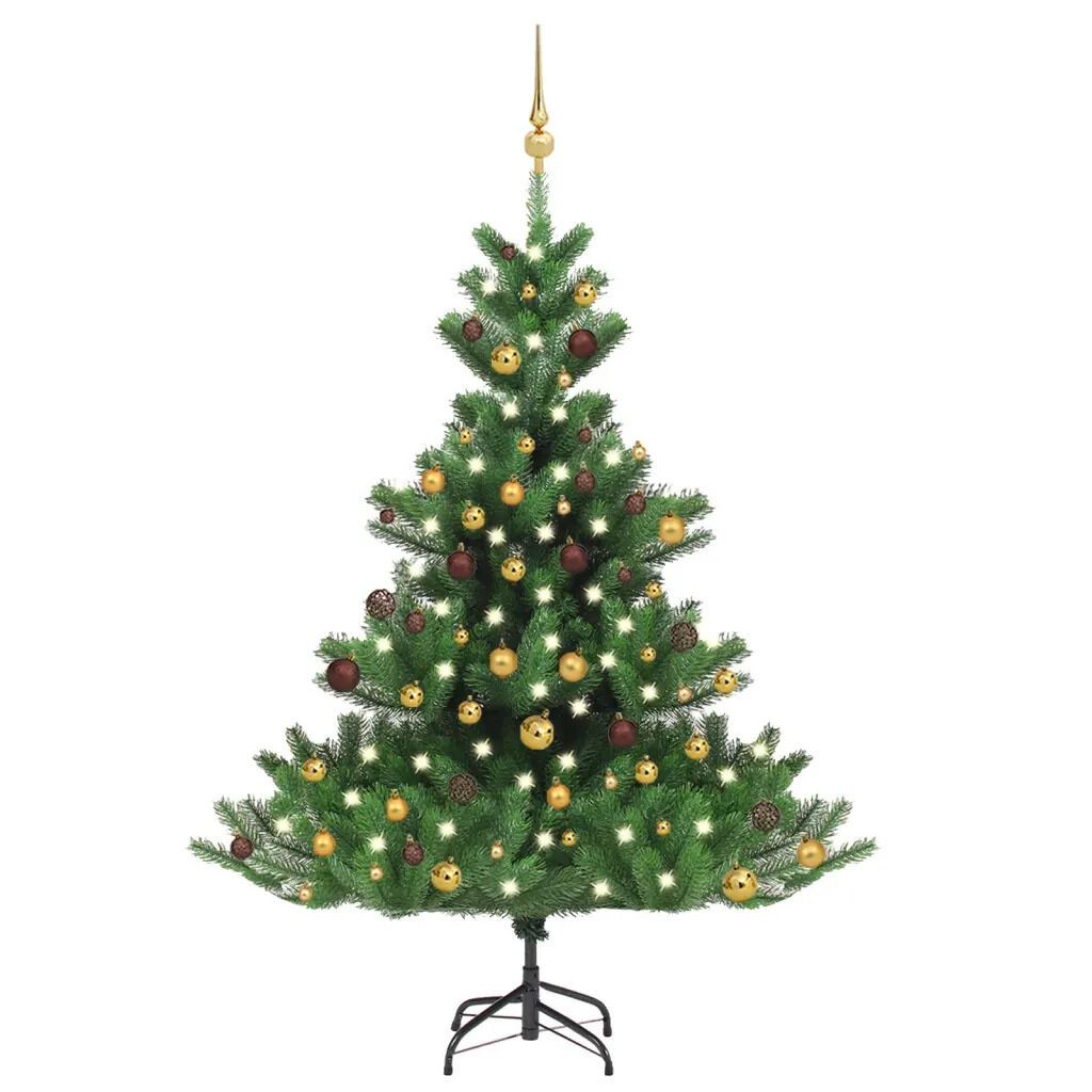 Nordmann Fir Artificial Christmas Tree LED&Ball Set Green Price